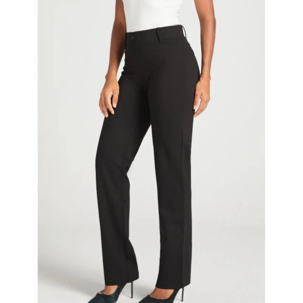 NEW Betabrand Black Straight Leg Classic DPYP Dress Pant Yoga Pant 2X Long W0076